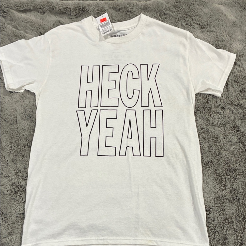 Heck Yeah Zumiez White Unrated Graphic Tee Small